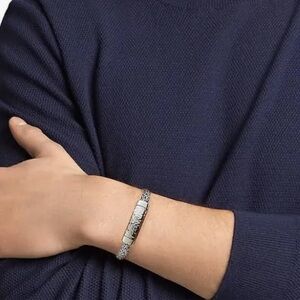 John Hardy Hammered Sterling Silver Chain Bracelet Size L Unisex